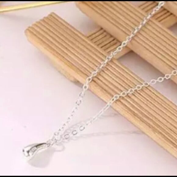 Silver Drop Necklace   - Picture 3 of 3